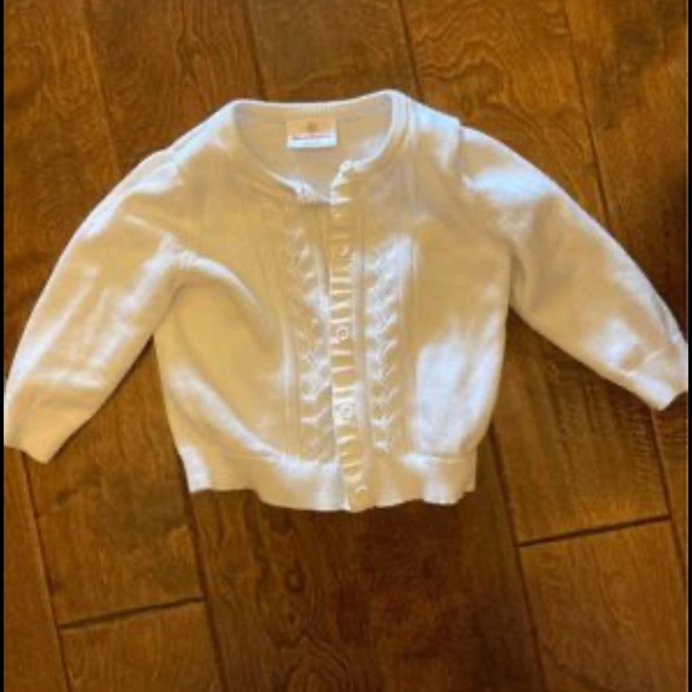 Hanna Andersson White Cardigan Size 90 Size 3